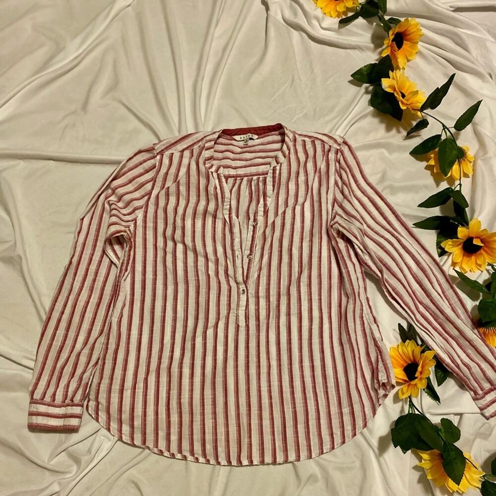 Striped Red and White Women's Top